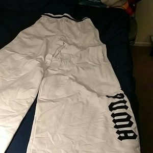 Kimono tricot track pant puma white